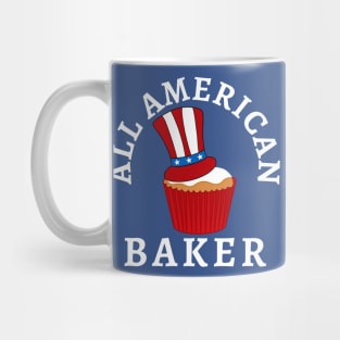 ALL AMERICAN BAKER PATRIOTIC 4TH OF JULY USA CUPCAKE BAKING Mug